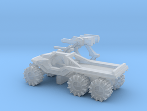 All-Terrain Vehicle 6x6 with weapons in Clear Ultra Fine Detail Plastic