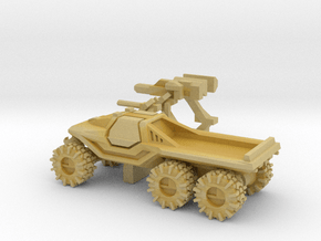 All-Terrain Vehicle 6x6 closed cab with weapons in Tan Fine Detail Plastic