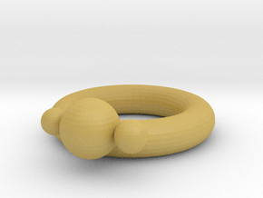 Awesome Ring in Tan Fine Detail Plastic