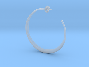 Hoop Earring in Clear Ultra Fine Detail Plastic