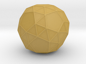 Snub Dodecahedron in Tan Fine Detail Plastic