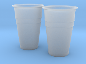 Plastic Cups in Clear Ultra Fine Detail Plastic