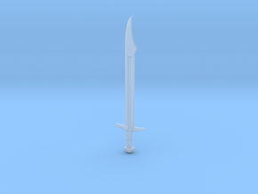 Falchion Sword in Clear Ultra Fine Detail Plastic