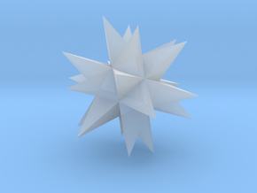 Great Stellated Dodecahedron in Clear Ultra Fine Detail Plastic