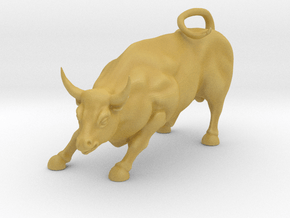 Charging Bull Statue Of Wall Street in Tan Fine Detail Plastic