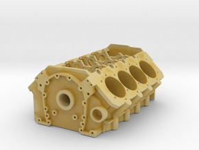 V8 Engine Block in Tan Fine Detail Plastic
