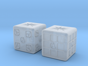 Test Printing Space Dice in Clear Ultra Fine Detail Plastic