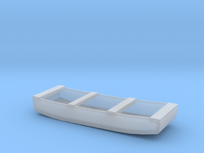 1/128 Scale 12 ft Punt General Purpose Work Boat U in Clear Ultra Fine Detail Plastic