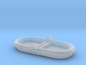 1/72 Scale 7 Person Inflatable Raft USN in Clear Ultra Fine Detail Plastic