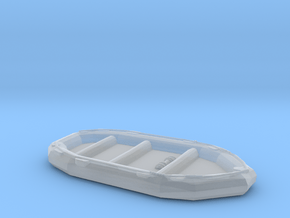 1/87 Scale 10 Person Inflatable Landing Boat in Clear Ultra Fine Detail Plastic