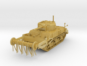 1/48 Scale M4A4 Sherman Tank with Crab Frail in Tan Fine Detail Plastic