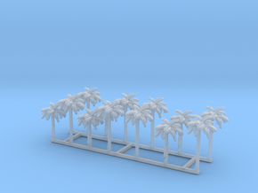 1/1500 Scale Palm Trees set of 12 in Clear Ultra Fine Detail Plastic