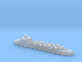 2 inch long Container Ship in Clear Ultra Fine Detail Plastic