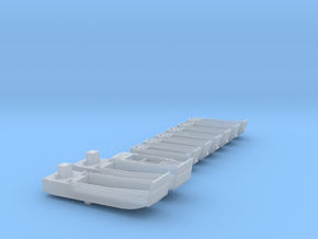 1/400 Scale Landing Craft Set in Clear Ultra Fine Detail Plastic