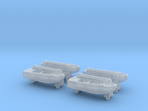1/700 Scale Davits with LCP in Clear Ultra Fine Detail Plastic