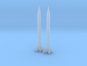 1/128 Scale Scud D Missile x 2 in Clear Ultra Fine Detail Plastic