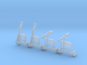 1/35 Scale Helicopter M60 Machine Gun Mounts in Clear Ultra Fine Detail Plastic
