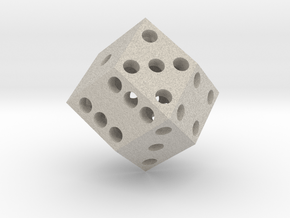 Rhombic die (2.5 cm) in Natural Sandstone