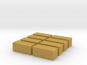 1CC container 20ft N scale (8 pieces) in Tan Fine Detail Plastic