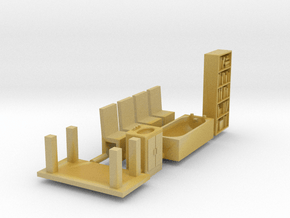furniture scale 1/87 (8 pieces) in Tan Fine Detail Plastic