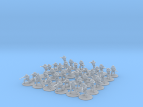 4 Squads of Modern Russian Infantry  20mm  in Clear Ultra Fine Detail Plastic