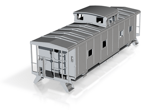 ACL M5 Caboose, split window, no roofwalk - HO in Clear Ultra Fine Detail Plastic