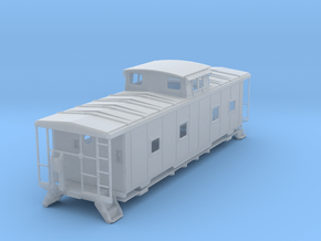 ACL M5 Caboose, split window, no roofwalk - S in Clear Ultra Fine Detail Plastic