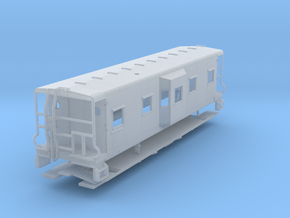Sou Ry. bay window caboose - Round roof - N scale in Clear Ultra Fine Detail Plastic