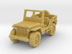 Jeep Willys scale 1/100 in Tan Fine Detail Plastic