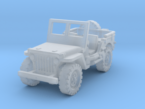 Jeep Willys scale 1/100 in Clear Ultra Fine Detail Plastic