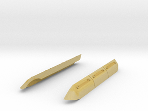 E100 side skirts scale 1/144 in Tan Fine Detail Plastic