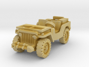 Jeep airborne (radio) scale 1/100 in Tan Fine Detail Plastic