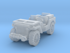 Jeep airborne (radio) scale 1/100 in Clear Ultra Fine Detail Plastic