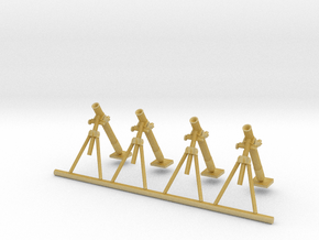 80mm Mortar (4 pieces) scale 1/72 in Tan Fine Detail Plastic