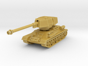T34-100 tank scale 1/144 in Tan Fine Detail Plastic