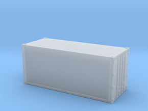 20ft Container Smooth, (NZ120 / TT, 1:120) in Clear Ultra Fine Detail Plastic