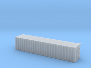 40ft Container Ribbed, (NZ120 / TT, 1:120) in Clear Ultra Fine Detail Plastic