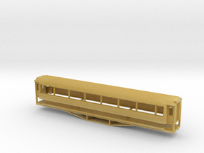 AO Carriage, New Zealand, (S Scale, 1:64) in Tan Fine Detail Plastic