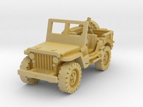 Jeep with Mortar scale 1/100 in Tan Fine Detail Plastic
