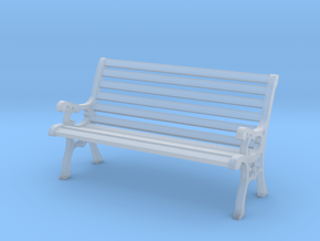 Park Bench 1:20 Scale in Clear Ultra Fine Detail Plastic