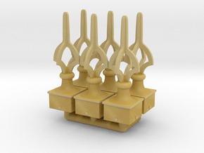 Finial Semaphore Open Cruciform 1-19 scale pack in Tan Fine Detail Plastic