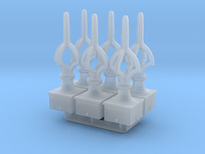 Finial Semaphore Open Cruciform 1-19 scale pack in Clear Ultra Fine Detail Plastic