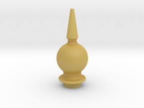 Finial Semaphore Solid Ball and Spike 1-19 scale in Tan Fine Detail Plastic