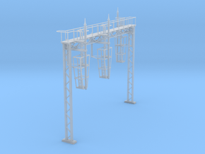 VR Signal Bridge #2 3-Track Gantry 1:87 Scale in Clear Ultra Fine Detail Plastic