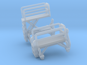 1/144 GSE B4 Maintenance Stands (2x) (finished) in Clear Ultra Fine Detail Plastic