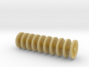 1/64 scale disc gang 1 inch long in Tan Fine Detail Plastic