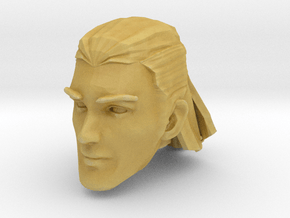 human head male 2 medium hair in Tan Fine Detail Plastic