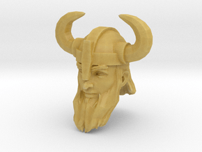 dwarf head 3 with helmet in Tan Fine Detail Plastic