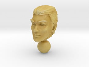 micro head 4 in Tan Fine Detail Plastic