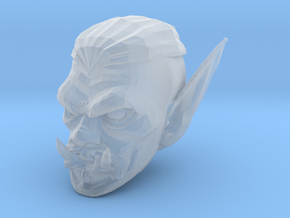 orc head 3 in Clear Ultra Fine Detail Plastic